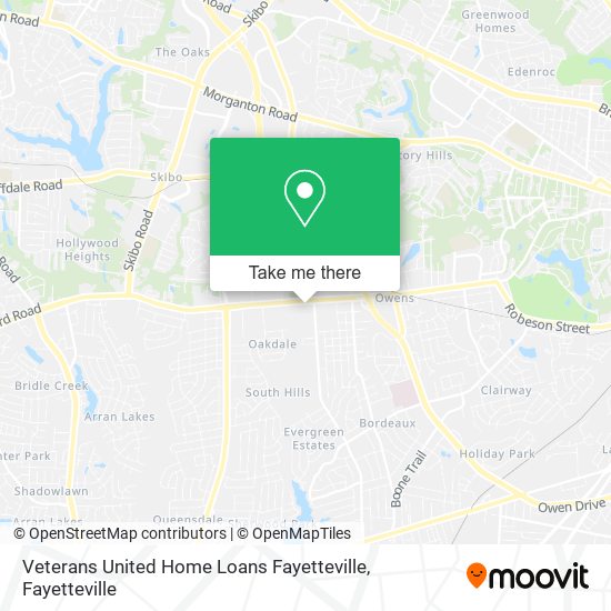 Veterans United Home Loans Fayetteville map