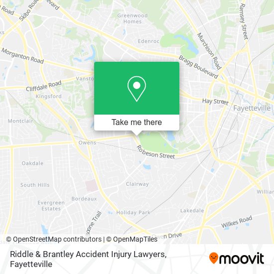 Riddle & Brantley Accident Injury Lawyers map