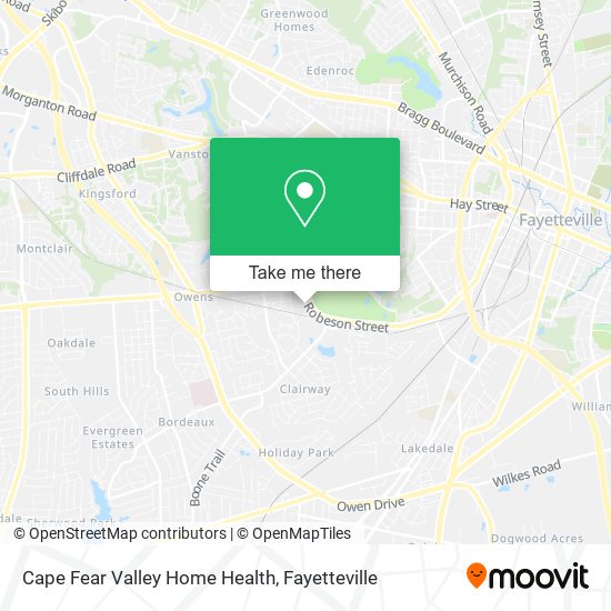 Mapa de Cape Fear Valley Home Health