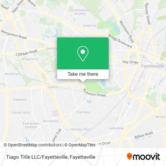 Tiago Title LLC/Fayetteville map