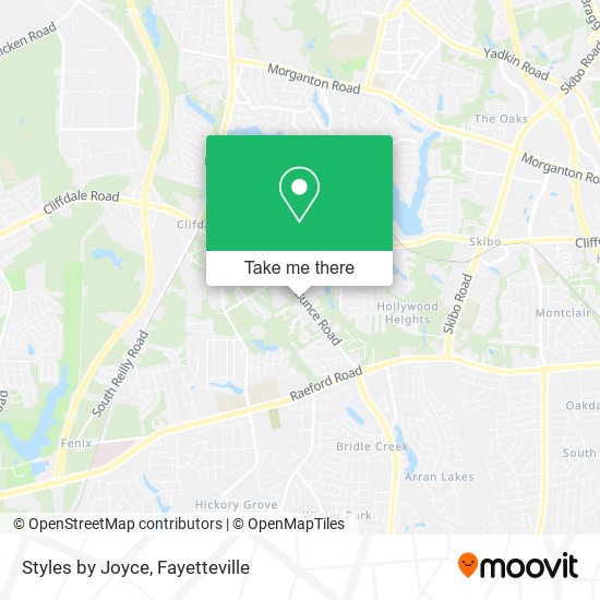 Styles by Joyce map