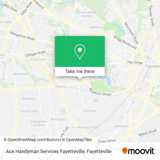 Mapa de Ace Handyman Services Fayetteville