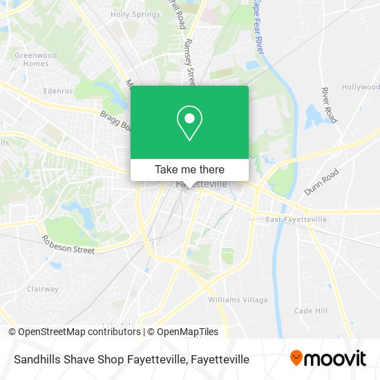 Mapa de Sandhills Shave Shop Fayetteville