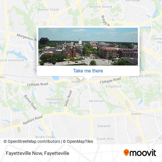 Mapa de Fayetteville Now