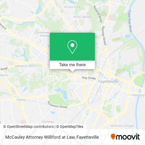 McCauley Attorney Williford at Law map