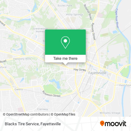 Mapa de Blacks Tire Service