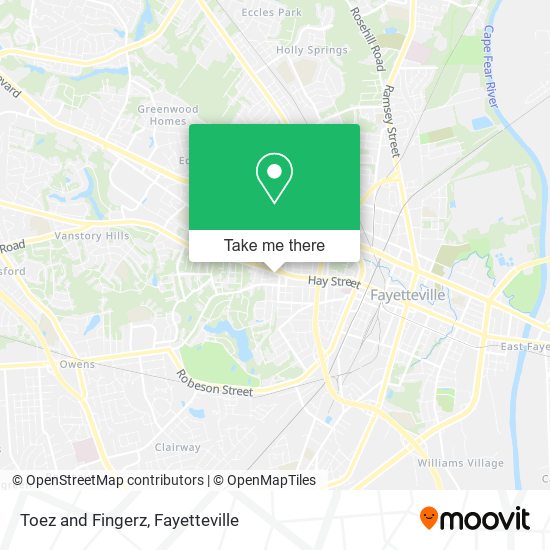 Toez and Fingerz map
