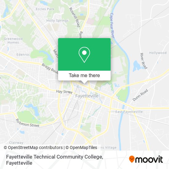 Mapa de Fayetteville Technical Community College