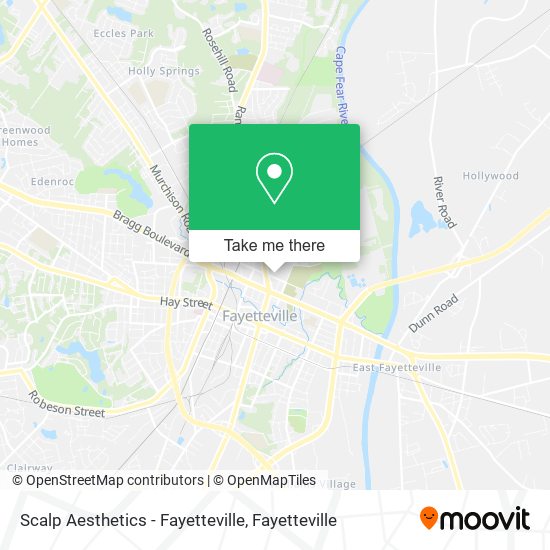 Scalp Aesthetics - Fayetteville map