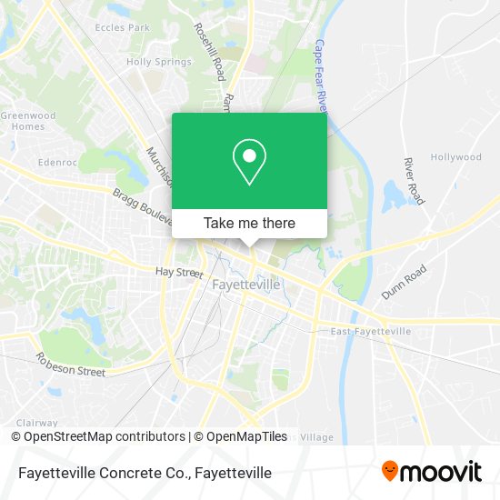 Fayetteville Concrete Co. map