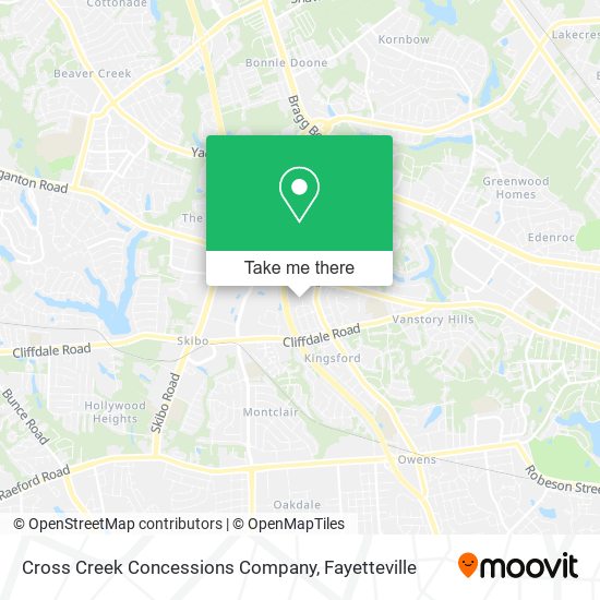 Mapa de Cross Creek Concessions Company