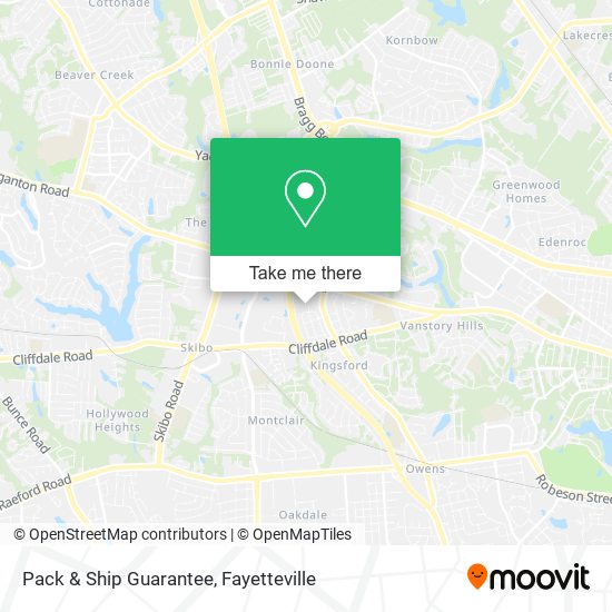 Pack & Ship Guarantee map