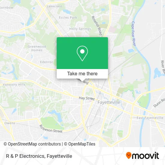 R & P Electronics map