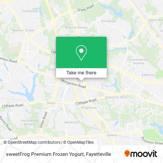 Mapa de sweetFrog Premium Frozen Yogurt
