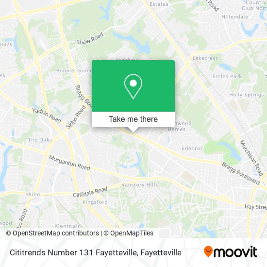 Mapa de Cititrends Number 131 Fayetteville