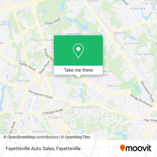 Fayetteville Auto Sales map