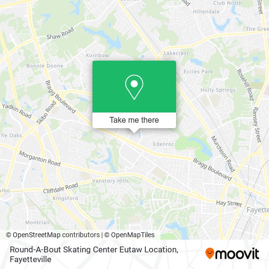 Mapa de Round-A-Bout Skating Center Eutaw Location