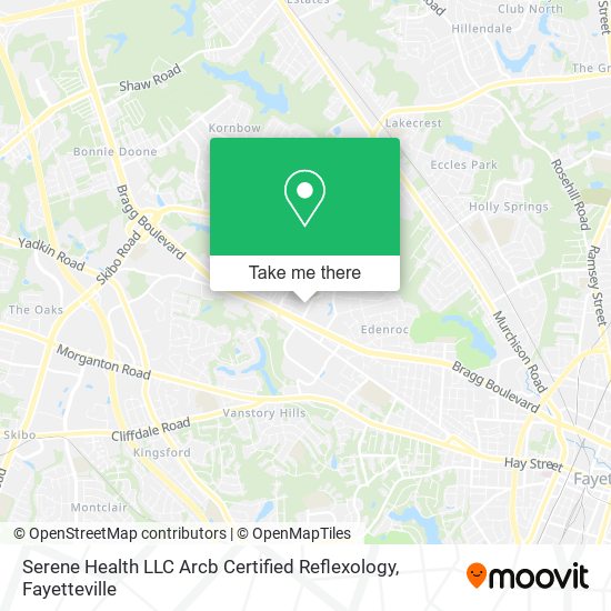 Serene Health LLC Arcb Certified Reflexology map