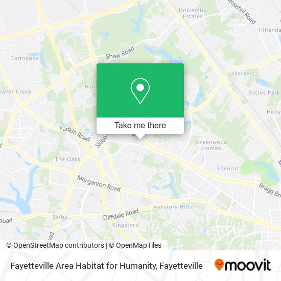 Fayetteville Area Habitat for Humanity map