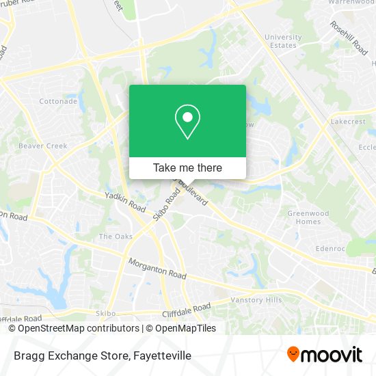 Mapa de Bragg Exchange Store