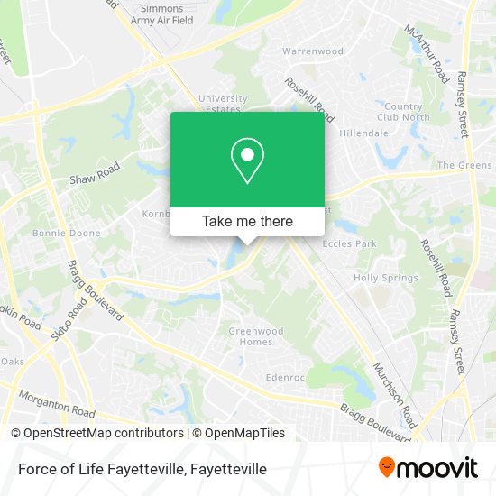Mapa de Force of Life Fayetteville