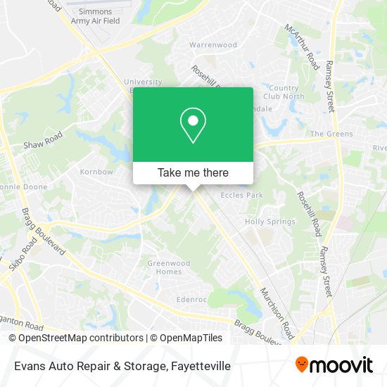 Mapa de Evans Auto Repair & Storage