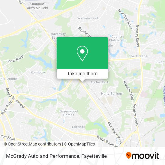 Mapa de McGrady Auto and Performance