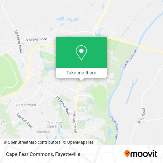 Cape Fear Commons map