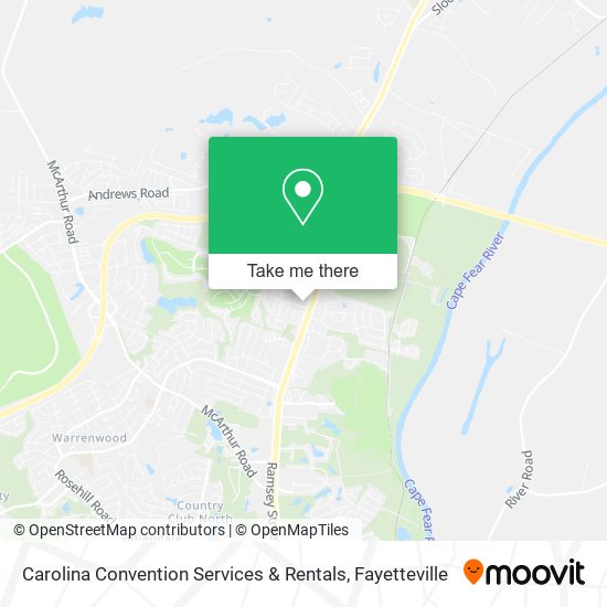 Carolina Convention Services & Rentals map