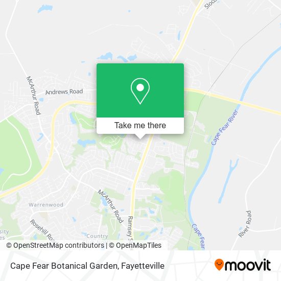 Cape Fear Botanical Garden map