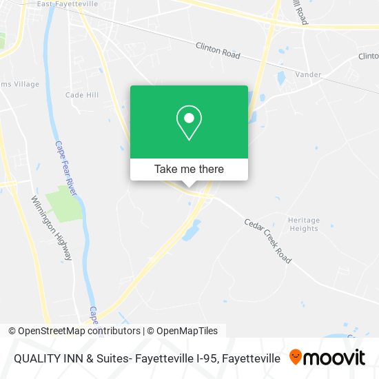 Mapa de QUALITY INN & Suites- Fayetteville I-95