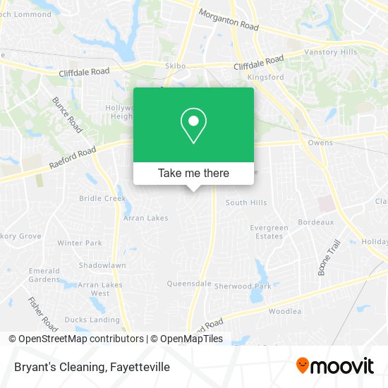 Bryant's Cleaning map