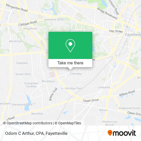 Odom C Arthur, CPA map