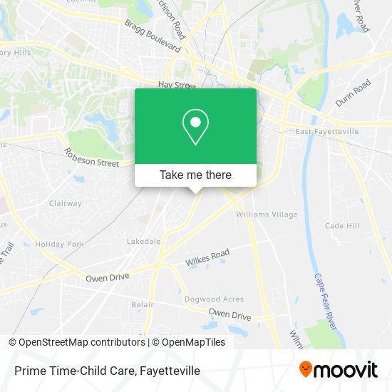 Prime Time-Child Care map
