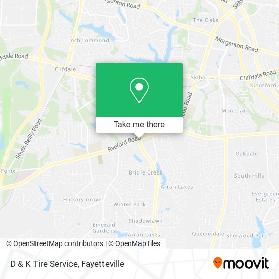 D & K Tire Service map