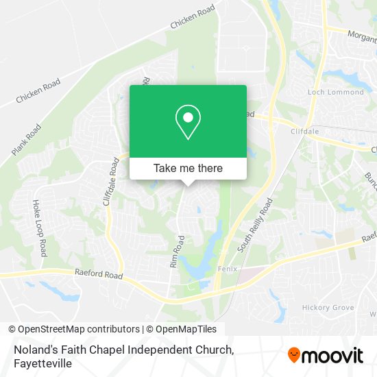Mapa de Noland's Faith Chapel Independent Church