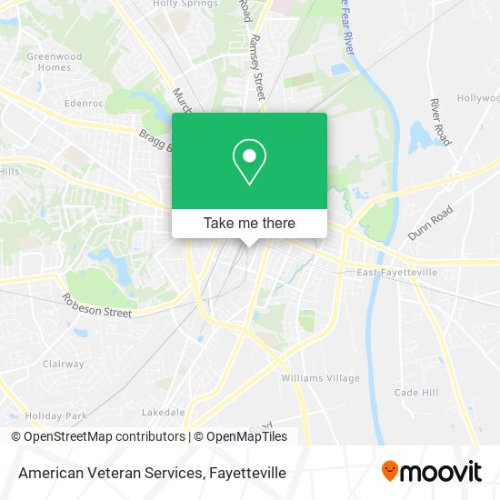 American Veteran Services map