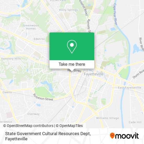 State Government Cultural Resources Dept map
