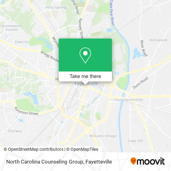 Mapa de North Carolina Counseling Group