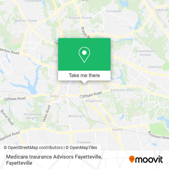 Mapa de Medicare Insurance Advisors Fayetteville