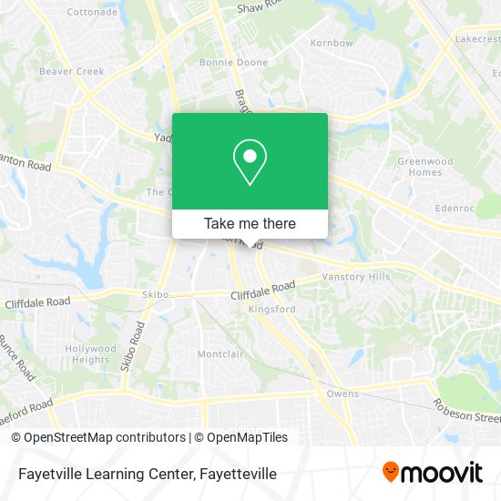 Fayetville Learning Center map