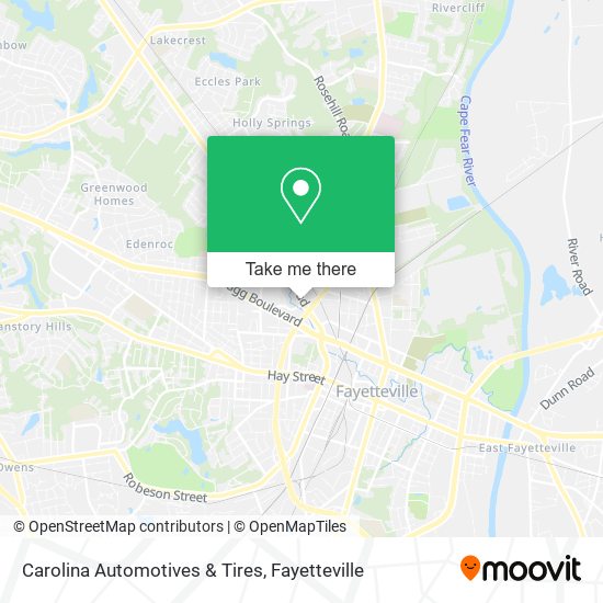 Carolina Automotives & Tires map