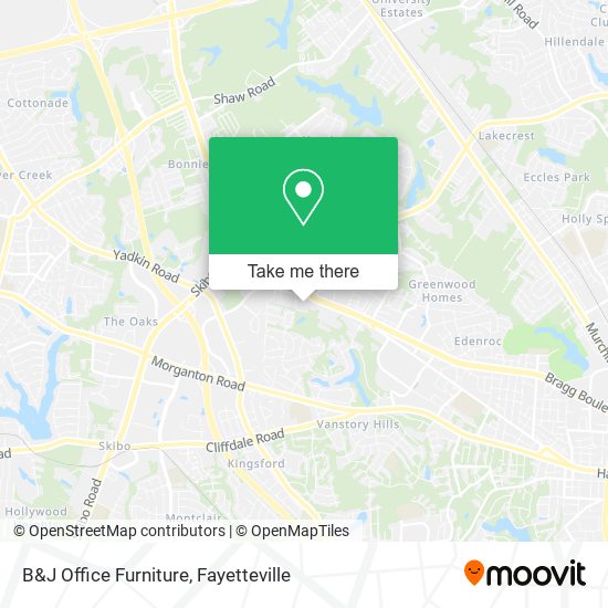 B&J Office Furniture map