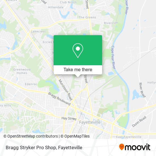 Bragg Stryker Pro Shop map