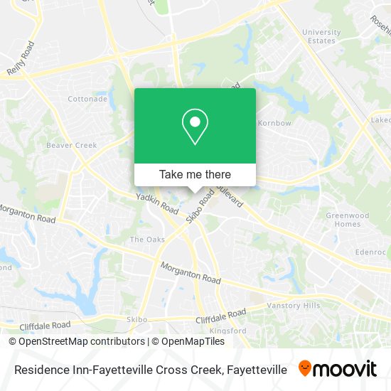 Residence Inn-Fayetteville Cross Creek map