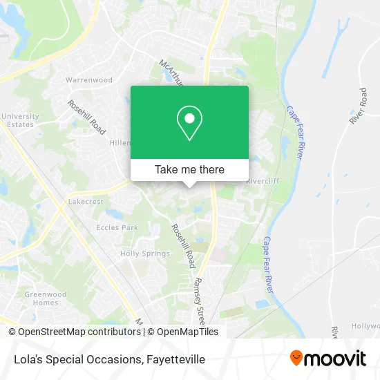 Lola's Special Occasions map