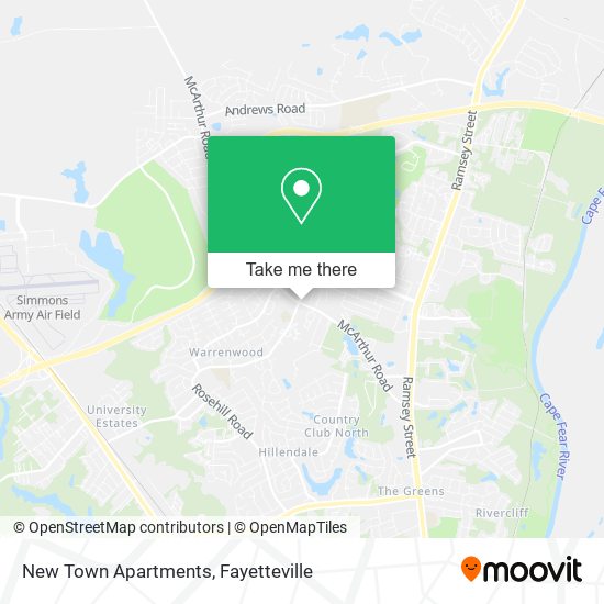 New Town Apartments map