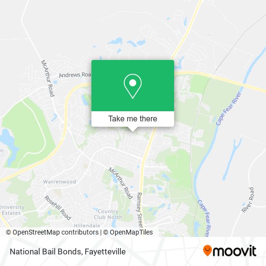 Mapa de National Bail Bonds