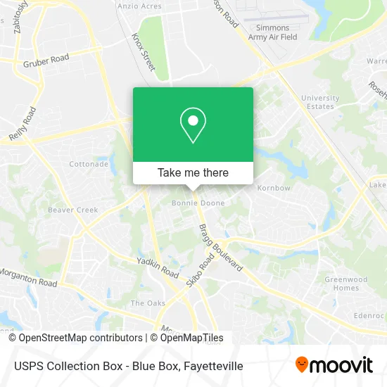 USPS Collection Box - Blue Box map