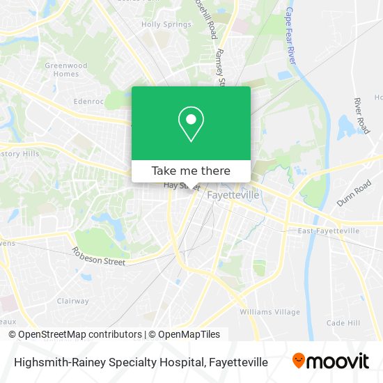 Highsmith-Rainey Specialty Hospital map